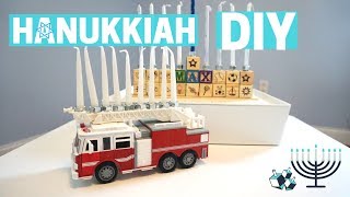 DIY MENORAH HANUKKIAH  Hanukkah Crafts with Kids [upl. by Edrei]