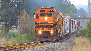 Stacked Train action at Chemawa  N Salem Oregon [upl. by Doane]