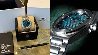 Unboxing amp Review IWC INGENIEUR AUTOMATIC 40 Aqua Dial 2024 IW328903 [upl. by Marci342]