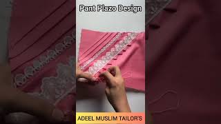 Plazo pant new design with lace and pintex🎽💡🤔 [upl. by Anivid400]