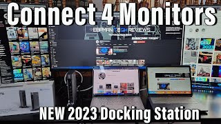 Connect 4 Monitors to Your Laptop New 2023 Thunderbolt from Pluggable [upl. by Witkin]