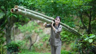 Single mother 17 years old  Rushing to build a kitchen before the rainy season comes [upl. by Sad]