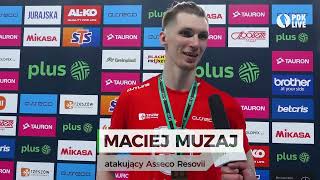 Maciej Muzaj po meczu Asseco Resovia  Aluron CMC Warta Zawiercie [upl. by Halden]