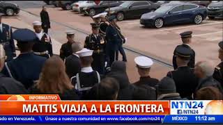 James Mattis viaja a la frontera para conocer situación de tropas ante llegada de caravanas [upl. by Oremor]