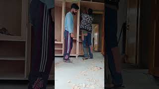 Full instalation of wardrobe work woodworking carpentry [upl. by Lindie]