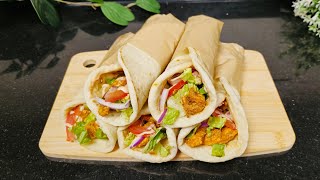 How to Make Flatbread Wrap  Easy and delicious Chicken Flatbread Wrap Recipe [upl. by Dickinson]