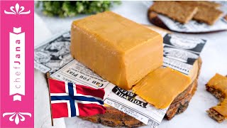 I veganized Brunost the famous Norwegian brown cheese and it is amazing [upl. by Naujyt]