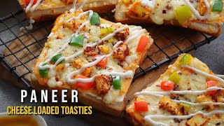 Peri Peri Vegetables Open Sandwich  Oil Free Snacks  Bread Cheese  Best Sandwich Recipes [upl. by Oswal]