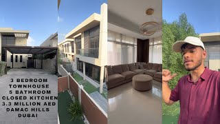 3 BEDROOM TOWNHOUSE FOR 335 MILLION AED IN DAMAC HILLS  DUBAI [upl. by Annaili]