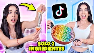 PROBANDO COMIDA VIRAL DE TIKTOK 🍳 CON SOLO 2 INGREDIENTES 😱 ¿Funcionan  Claudipia [upl. by Eidok]