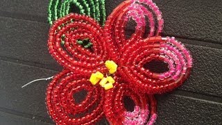 АНЮТИНЫ ГЛАЗКИ из БИСЕРА Beaded heartsease Часть 22БИСЕРОПЛЕТЕНИЕ ДЛЯ НАЧИНАЮЩИХ [upl. by Ahcsatan]