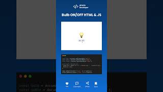 Bulb ONOFF In HTML amp JS [upl. by Tam]