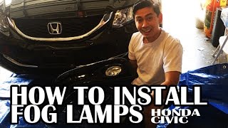 How To Install AUTOWIKI LED Fog Light For 20172019 Honda Civic HatchbackSiType R？Fog Lamp Replace [upl. by Vonny]