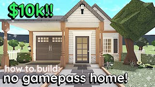 How to Build a NO GAMEPASS House in Bloxburg 10k Exterior Tutorial [upl. by Inavoy]