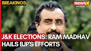 Jammu amp Kashmir Elections  Ram Madhav Hails BJPs Efforts  NewsX [upl. by Mirabel]