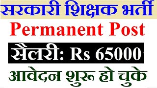 💥PERMANENT GOVT SCHOOL LECTURER VACANCY 2025  SALARY 65000  BEDDED ELIGIBLE [upl. by Harlen358]