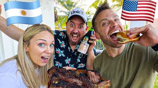 ASADO ARGENTINO 🇦🇷 vs 🇺🇸 BBQ USA Ft Dustin Luke [upl. by Llenehc]