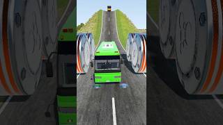 Colour City Bus vs Hydraulic Crush  BeamNGDrive shorts beamng [upl. by Moira336]