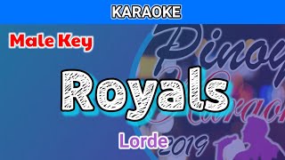 Royals by Lorde Karaoke  Male Key [upl. by Ahsiatal211]