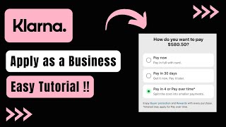 How to Apply for Klarna as a Business [upl. by Inoj579]