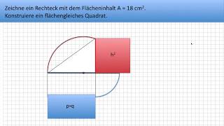 Höhensatz  Rechteck wird zu flächengleichem Quadrat [upl. by Einad73]