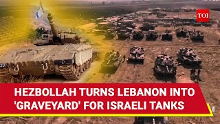 Six More Israeli Merkava Tanks Destroyed In Lebanon Bruised Hezbollah Gives IDF Tough Fight [upl. by Dronski]