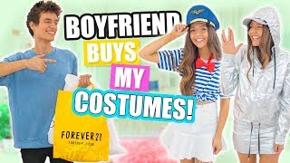 BOYFRIEND BUYS GIRLFRIENDS HALLOWEEN COSTUMES Shopping Challenge 2017 [upl. by Mahoney]