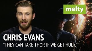 Chris Evans Interview quotThey Can Take Thor If We Get Hulkquot [upl. by Jala548]