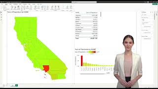 Power Bi California map by counties [upl. by Feldt]