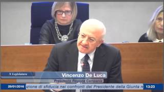 De Luca in Consiglio Regionale 29012016 [upl. by Carolyne]