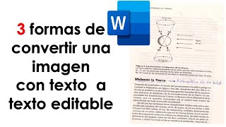 Como convertir una imagen a un texto editable en Word Texto de Imagen JPG o PNG a Texto Editable [upl. by Alahs]