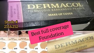 worlds most full coverage foundationreview of dermacol shade 211 and 212 makeup cover [upl. by Drallim735]