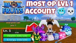 Getting Overpowered Items at Level 1😎🐉fruit giveaway at 45 likes roblox bloxfruits shorts [upl. by Eiramait]