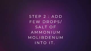 Testing of phosphate ion in a solution using Ammonium Molibdate  Nitric Acid [upl. by Horner951]