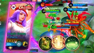 RAFAELA BEST HEALER WITH BEST BUILD 2024 🗿🥲 RAFAELA EPIC SKIN GAMEPLAY MLBB [upl. by Early]