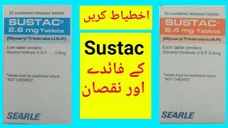 Sustac Glyceryl Trinitrate Drug Information Cardnit tablet uses Hindi or Urdu nitroglycerin [upl. by Ynffit256]