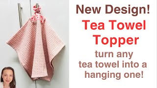 Super Easy Last Minute Xmas Gift Tea Towel Topper with Loop  DIY Hanging Tea Towel [upl. by Enayd]