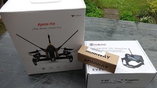 Walkera Rodeo 150 FPV Racing Drone Eachine EV800 unboxing [upl. by Chaworth755]