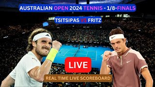 Stefanos Tsitsipas Vs Taylor Fritz LIVE Score UPDATE Today 2024 Australian Open Tennis 18Finals [upl. by Guthrey925]