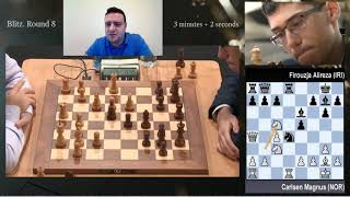 Carlsen vs Firouzja Ronda 8 Mundial de Blitz [upl. by Aleirbag]