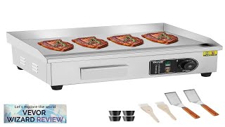 VEVOR Commercial Electric Griddle 3200 W Countertop Flat Top Grill 122℉572℉ Review [upl. by Ferdinande]