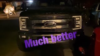 2017 f250 Oem LED headlight conversion [upl. by Ellinnet]