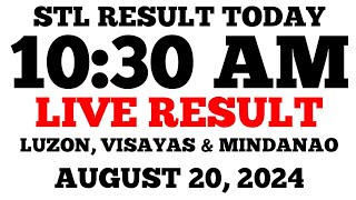 STL Result Today 1030AM Draw August 20 2024 STL Luzon Visayas and Mindanao LIVE Result [upl. by Ydnarb424]