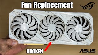 How To Replace Fans On Asus Rog 3080 Graphic Card [upl. by Weihs]