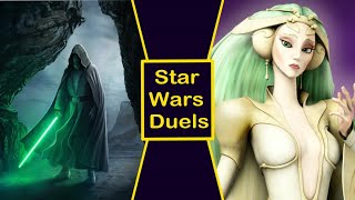 Luke vs the Daughter of Mortis  Star Wars Duels  canon versus series [upl. by Lexis]