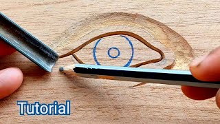 Wood carving tutorial for beginners  UP wood art [upl. by Nauhs]