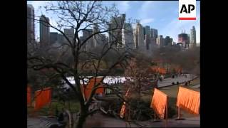 Artists Christo and JeanneClaude open Central Park installation [upl. by Morette]