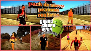 Pack de nuevos peatones realistas para GTA SA Android créditos a su creador [upl. by Enecnarf]