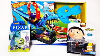 HOW TO UNBOXING HOT WHEELS Toys Unboxing ASMR LETS RACE Dinosaur Eat Car TRex Chomp Down [upl. by Lavery]