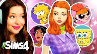 Creating Sims as ICONIC Cartoon Characters in The Sims 4 CAS [upl. by Aitel]